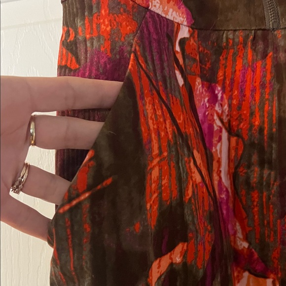 Calvin Klein Vibrant Pink and Brown Midi Dress - Picture 3 of 4